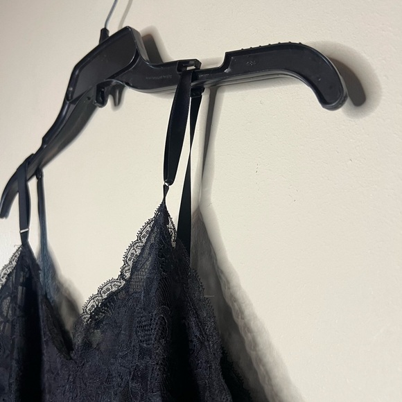 Vintage Vanity Fair Made In USA Black Lace Slip Nightgown Small - Picture 8 of 14